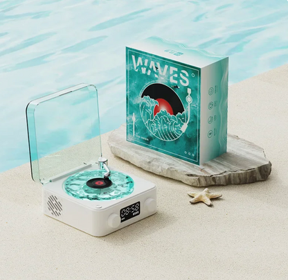 Wavy Vinyl Player - High-Fidelity Turntable with Modern Bluetooth Connectivity