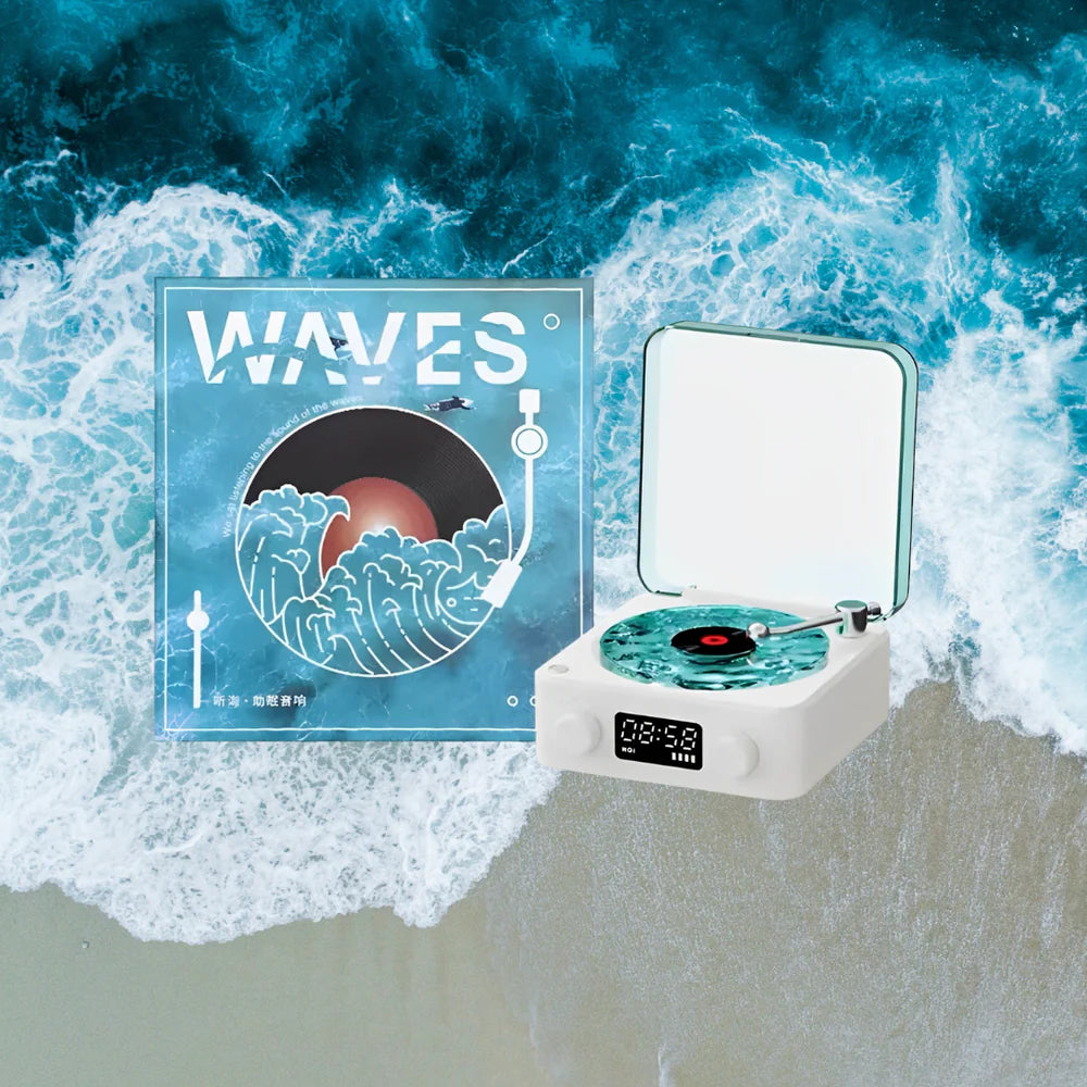 Wavy Vinyl Player - High-Fidelity Turntable with Modern Bluetooth Connectivity